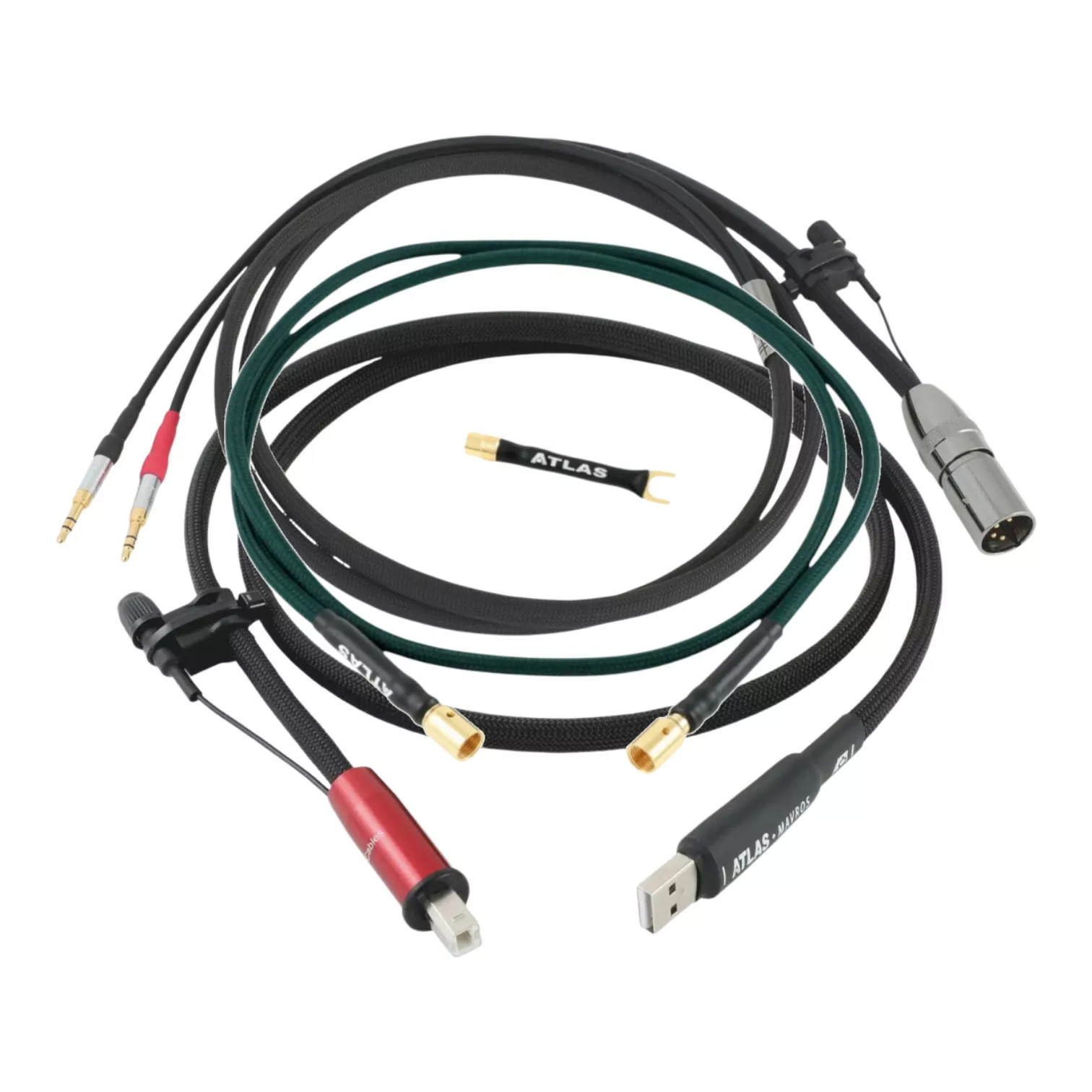 Atlas Cables - Zeno Harmonic SC Grun + Mavros USB A - B Grun
