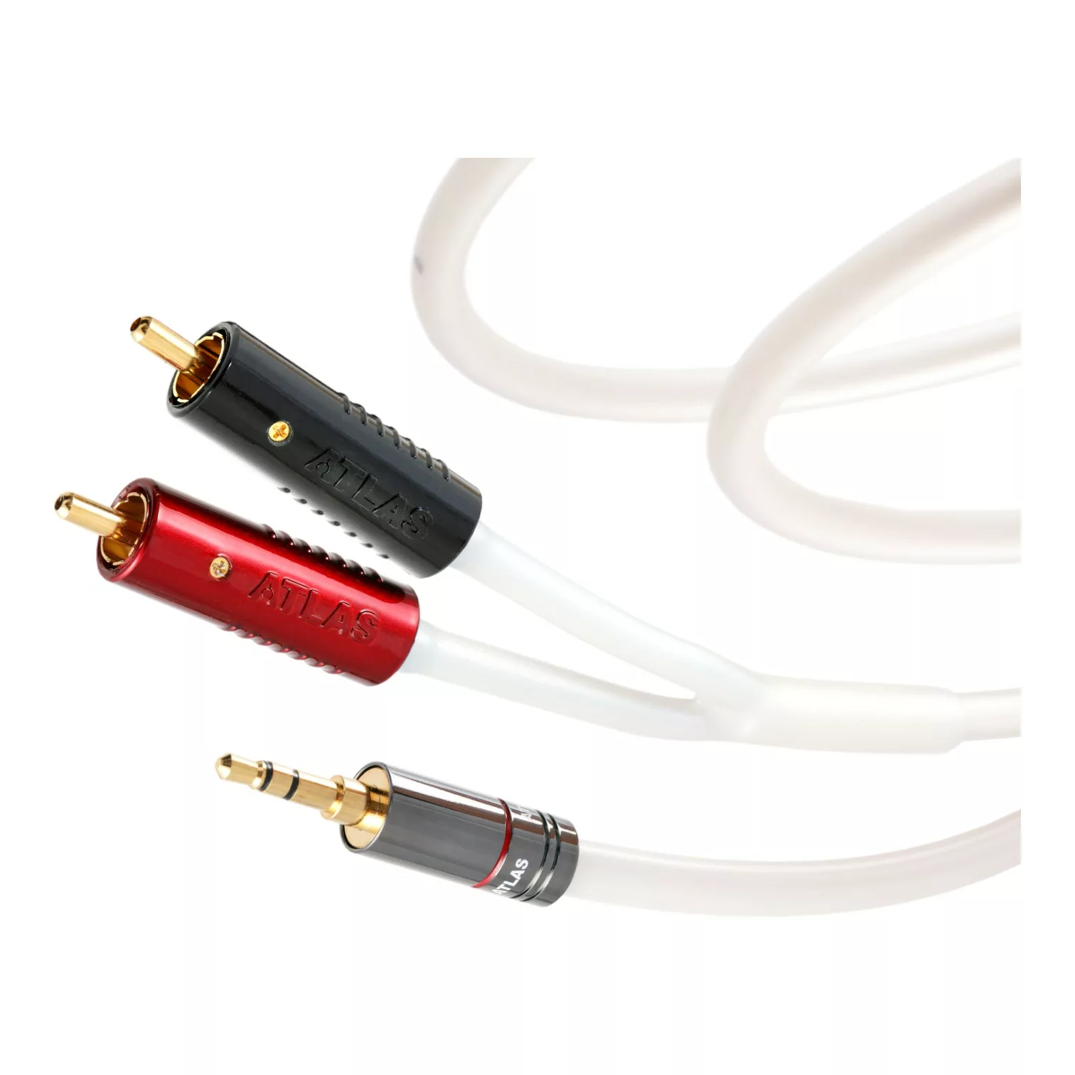 Câble Audio personnel analogique Hi‑Fi Atlas Cables Element Metik 3.5mm – Achromatic X RCA