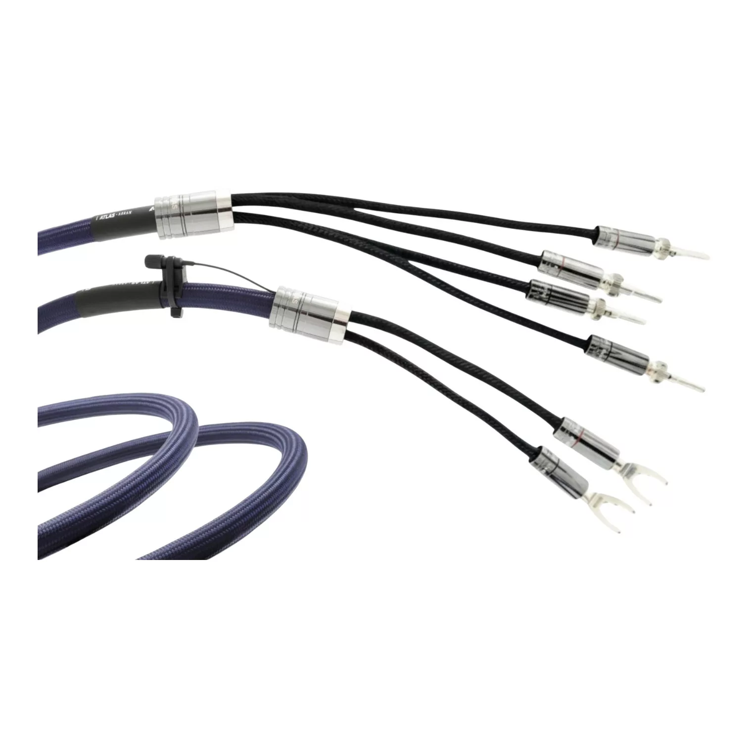 Câbles d'enceintes Hi-Fi Bi-câblage Atlas Cables Arran Transpose Bi-wire 2-4 Speaker Grun